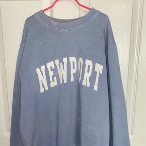 BRANDY MELVILLE LIGHT BLUE NEWPORT CREWNECK